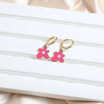 Manufacturers Customize Fashion Earrings Jewelry, Cheap and Colorful Gold-Plated Jewelry, Flower Earrings