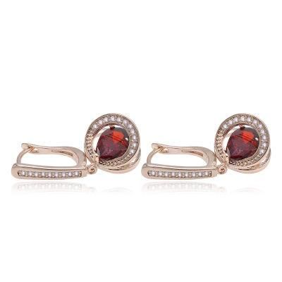 High Quality Safety Pin Ladies Luxury Zircon Earrings