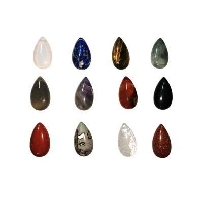 Pure Natural Semi-Precious Stone Water Drop Carving Jewelry Accessories