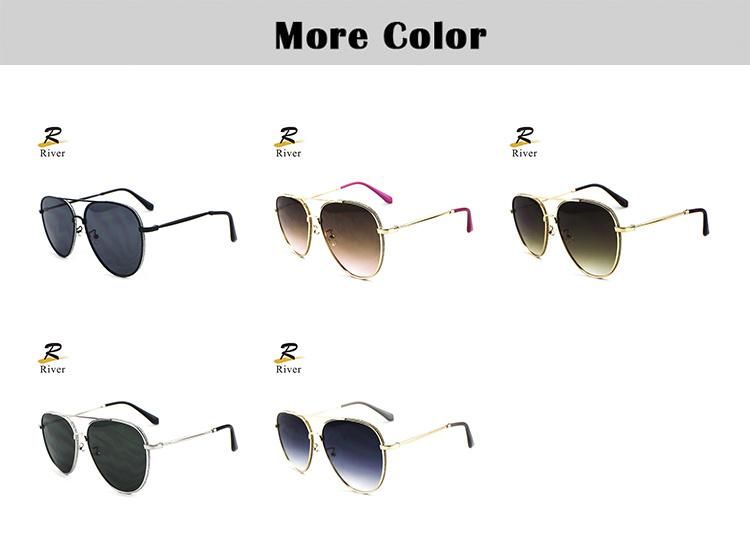 Fashion Shiny Metal Frame Women Wholesale Toad Sunglasses