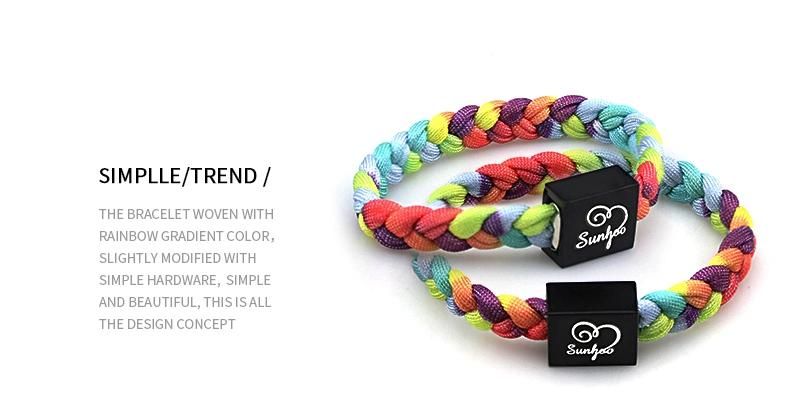 Top Selling Nylon Custom Logo Colorful Bracelet