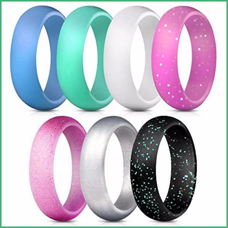 Customized High Quality Silicone Finger Ring for Customized Wedding Gifts