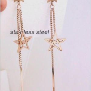 Jewellery Silver Women Fashion Stainless Steel Wedding Star Earring