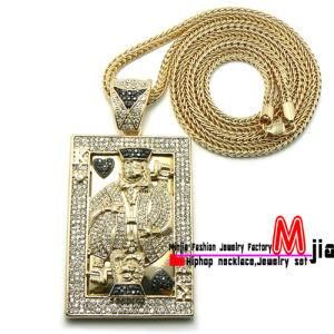 Fashion Jewelry New Iced out Poker King Pendant Necklace (MHP-3)