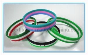 Three Color Silicon Bracelet (XXT 10011-61)