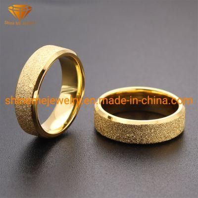 316L IP Gold Matte Top Body Jewelry Titanium Jewelry Stainless Steel Jewelry Finger Ring SSR1943