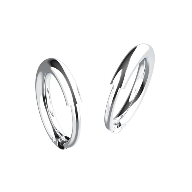 18g European and American Simple Earrings 316L Stainless Steel Body Piercing Jewelry Nose Ring Nose Hoop (Diameter: 8mm-14mm)