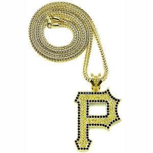Iced out New P Letter Pendant Wiz Khalifa Necklace Chain Hip Hop Style Piece Jewelry (W-NW633)