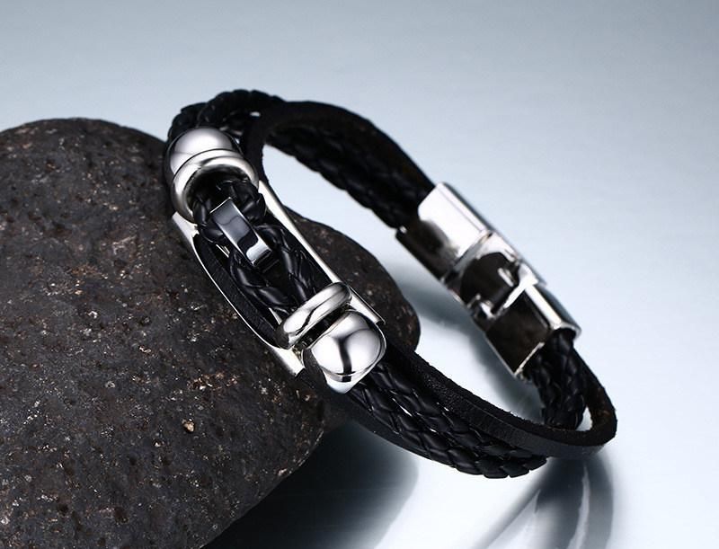 Interlock Fashion Bracelet Leather Men Bracelet
