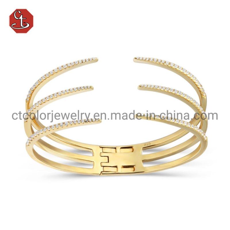 Trending Bangle 2022 High quality 14k 18k Gold plating cross love Oval Link fashion jewelry Bracelet