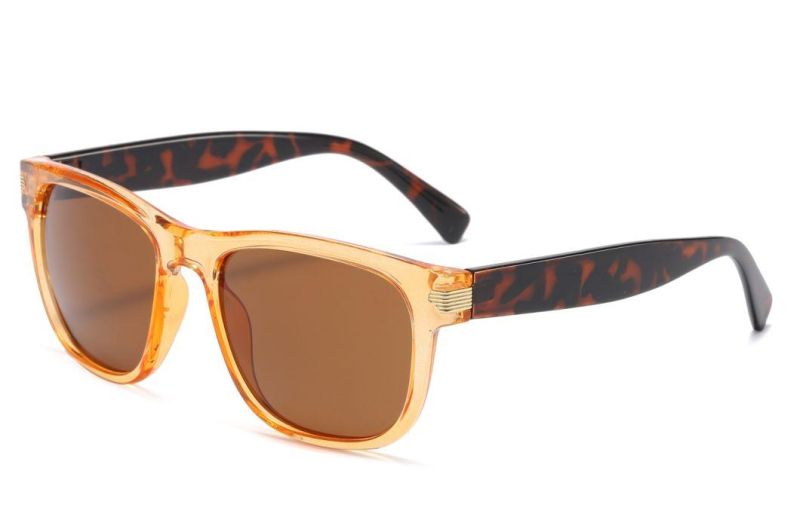Classic Retro Style Medium Size Square Frame Tortoise Sunglasses