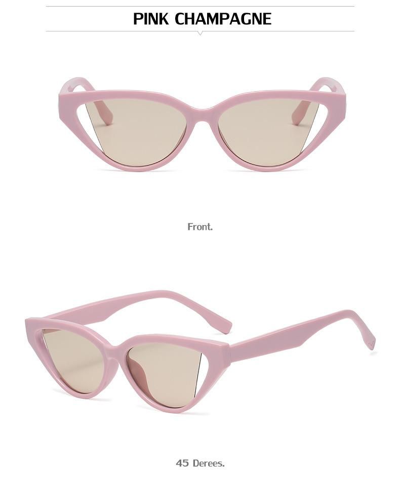 Women High Quality Custom Logo Sun Glasses Wholesale Famous Designer Cat Eye Shape Trendy Fashion Sunglasses