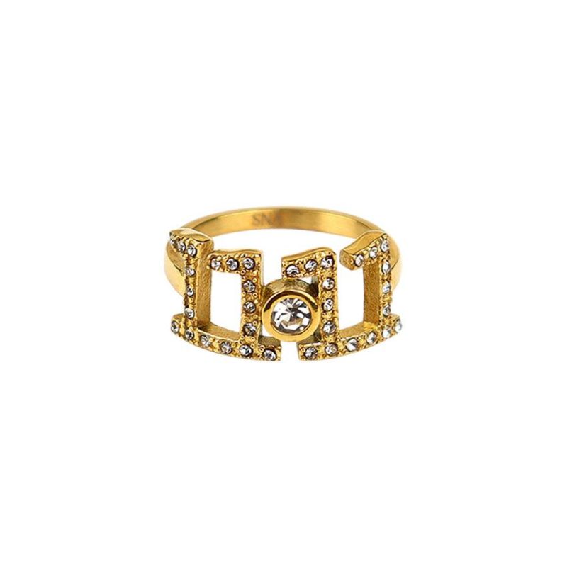 Cubic Zircon Eternity Diamond Rings Engagement Jewelry Women Stainless Steel Jewellery Wedding Ring