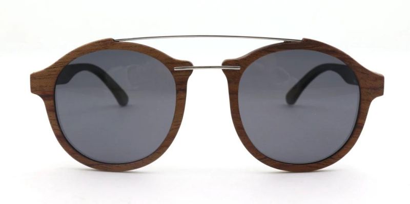 Double Bridge Fashion Rose Wood Wholesale High Quality Wooden Sunglasses