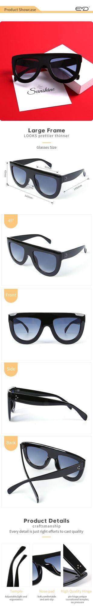 Ladies Sunglasses Trendy Fashion Round Shape Sunglasses M Nail Decorated Sun Glasses Supplier