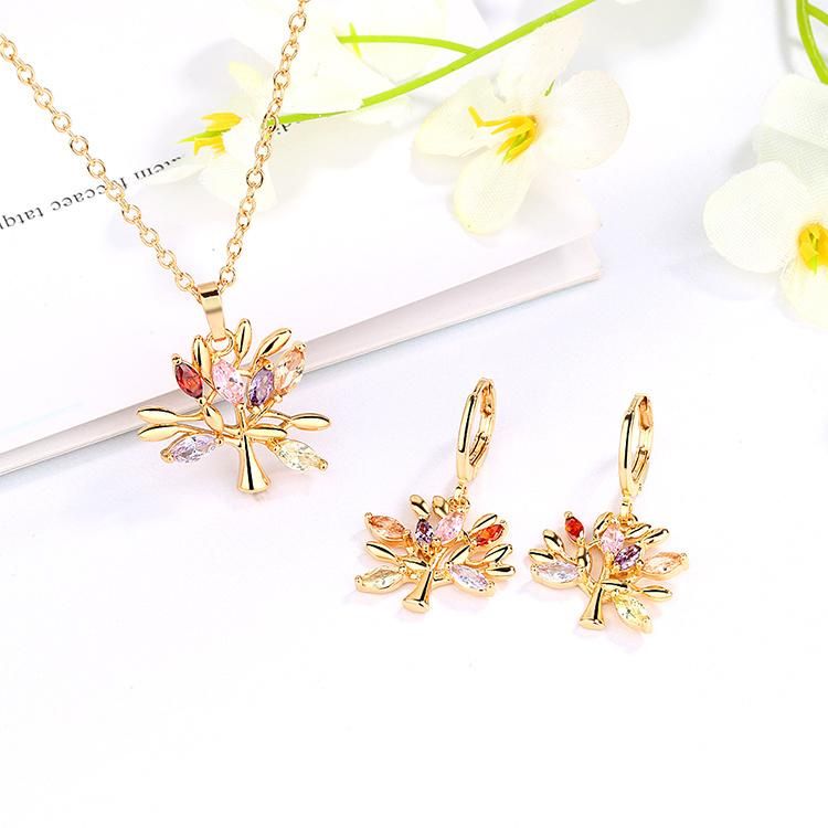 Colorful Wedding AAA Cubic Zirconia Fashion Jewelry Set