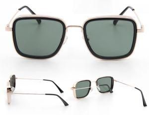 Newtrendy Retro with Square Metal Frame Shades Polarized Sunglass