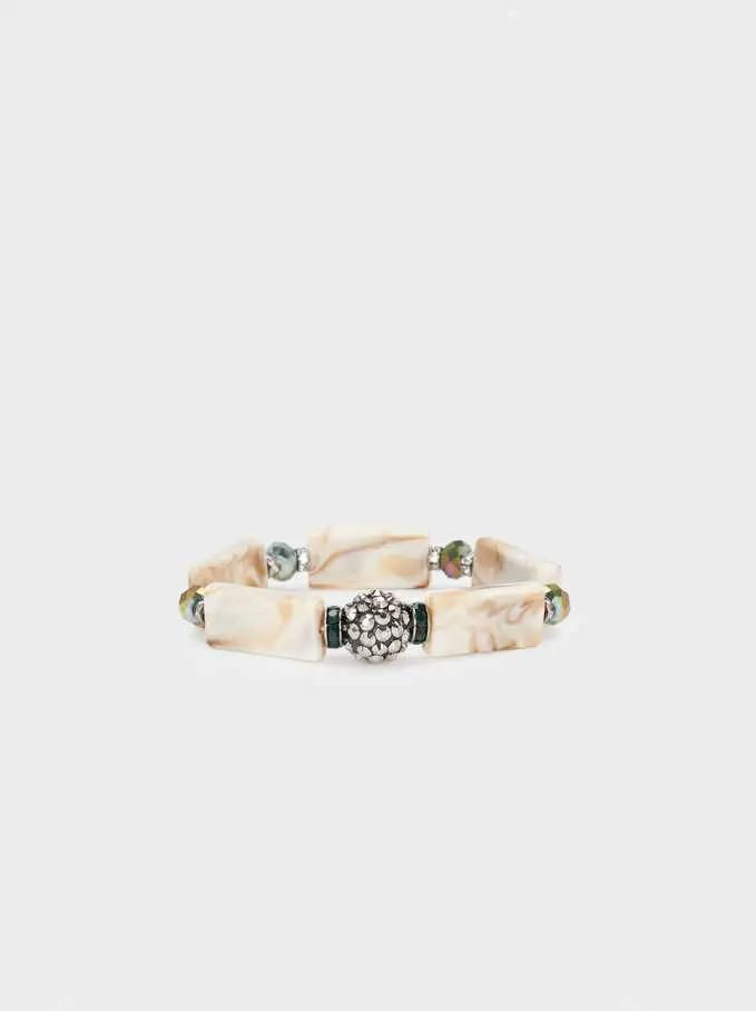 Vintage Jade Crystal Elastic Bracelet Jewelry
