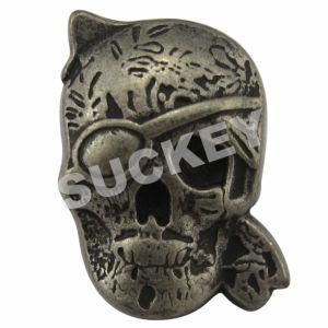Metal Label with Skull Shaped Used for Garment, Shoes and Bags (HT1158)