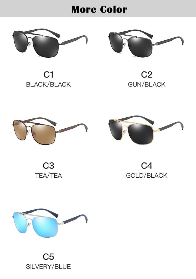 Hot Sellingcustom Logo Wholesale Fashion Metal Frame Polarized Men Sunglasses