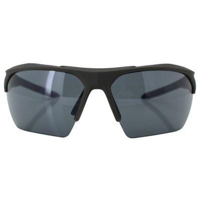 2020 Oversized Wrapped Half Frame Sports Sunglasses