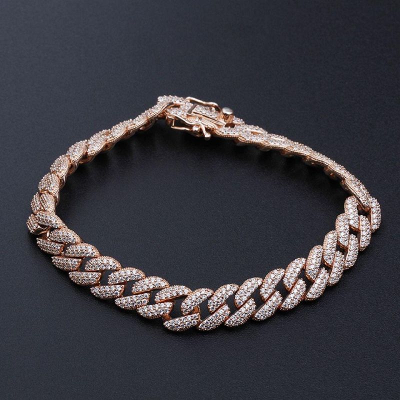 Exaggerated Personality 18cm Link Chain Hiphop Style Jewelry Cuban Gold Bracelets for Men Designs