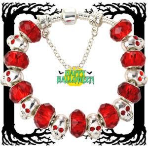 Halloween Silver Charm Bead Bracelet Ha51