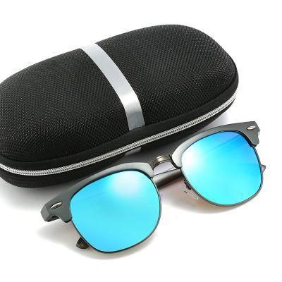 Branded Polarized Semi-Rimless Fashion Driving Sunglasses Vintage