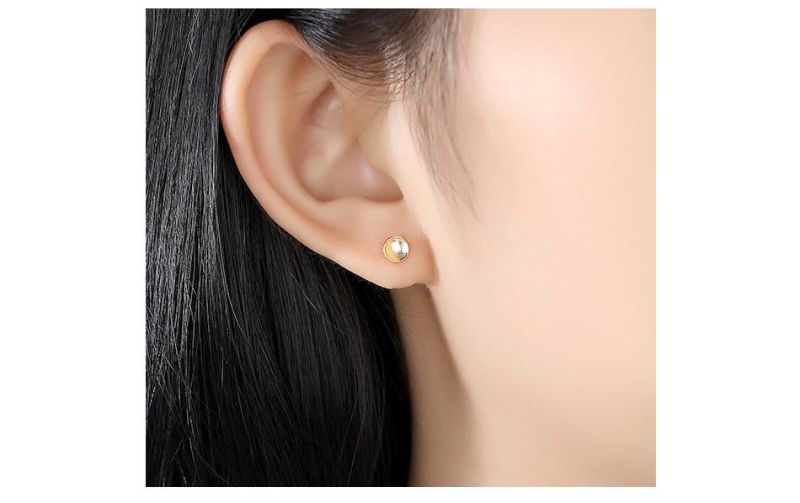 Fashion Creative Temperament Earrings Round Shape Female Ear Studs
