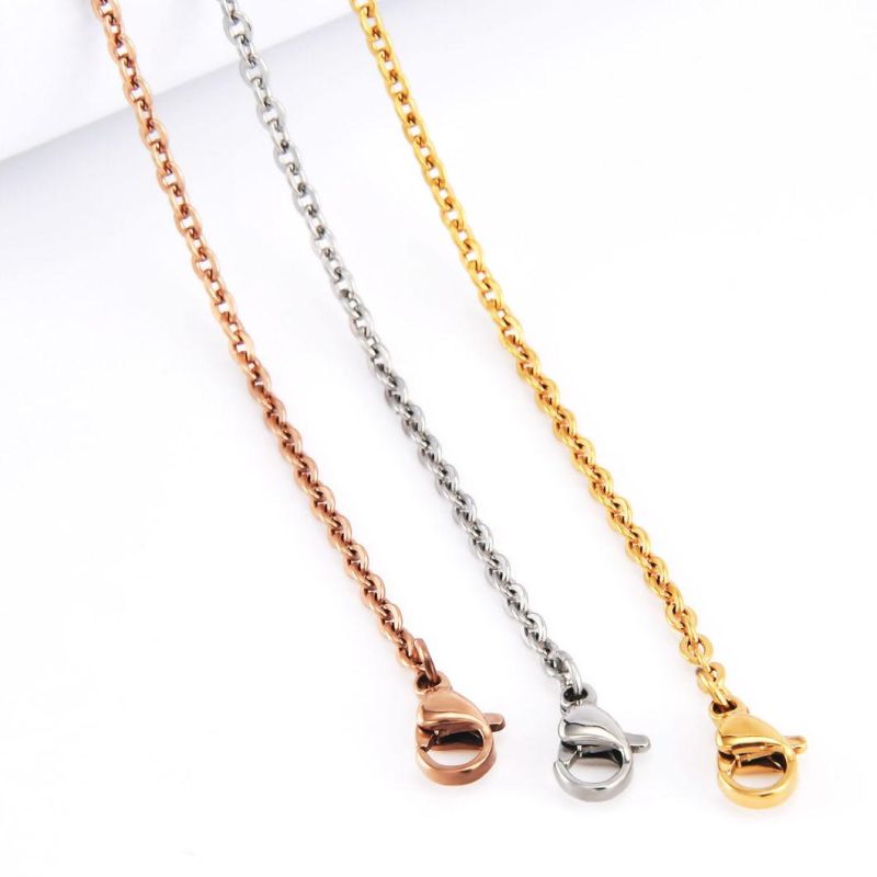 High Quality Fashion Jewelry Stainless Steel Gold Plated Lady Necklace Bangle Bracelet Jewellery