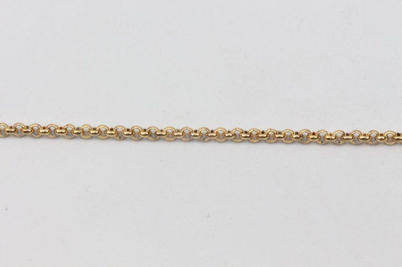 Fashion Rolo Belcher Gold Plated Stainless Steel Jewelry for Men and Women Costume Wearing Necklace and Bracelet Set