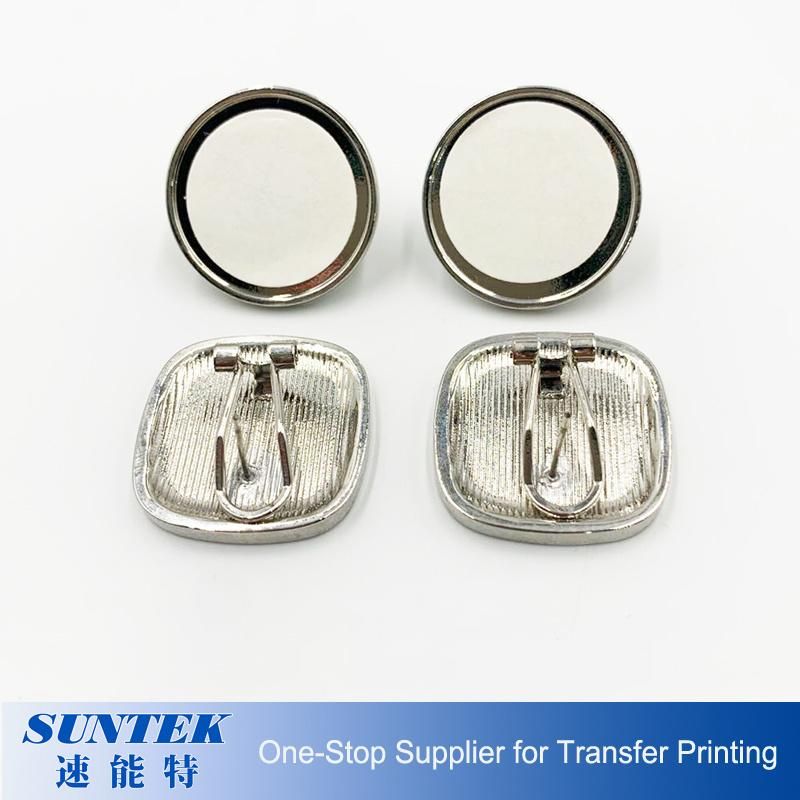 Sublimation Metal Jewelry Round Ear Stud