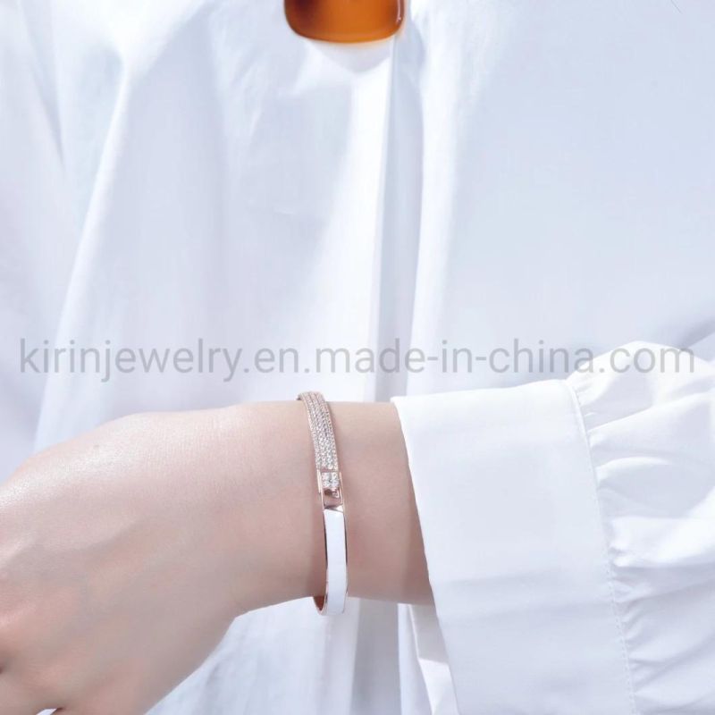 Custom Bangle for Women Wholesale Bracelet Charms Bangles 925 Sterling Silver Bangle Cuff Bracelet Rose Gold Bracelets Women