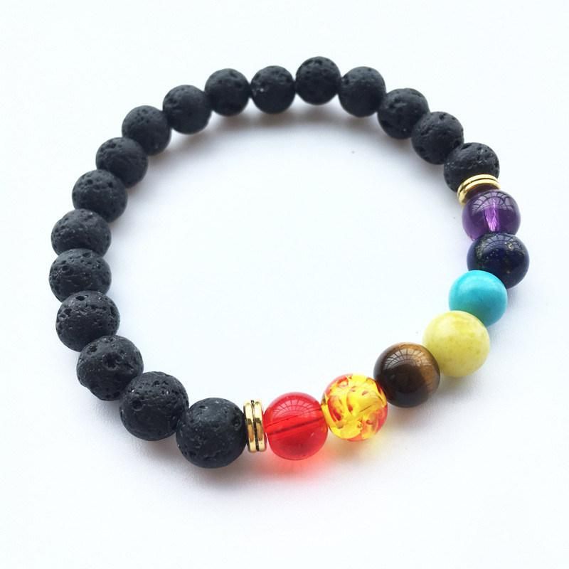 Natural Stone Colorful Chakra Energy Bracelet Fashion Accessories Jewelry