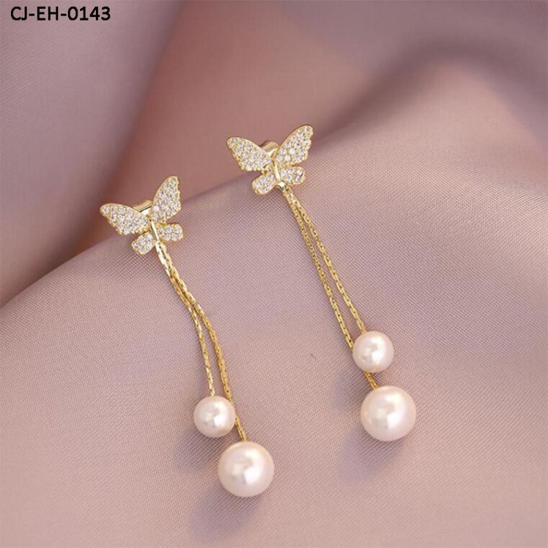 925 Silver Needle Korean Fashion Sweet Temperament All-Match Women Earrings Butterfly