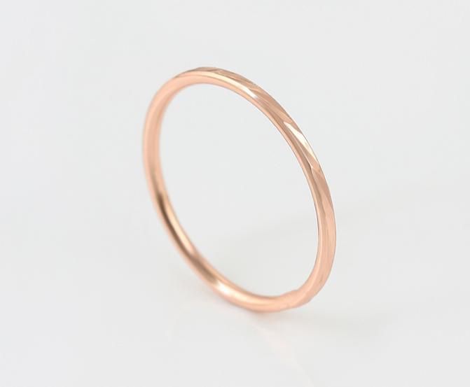 Jewelry Simple Fashion Environmental Protection Copper Neutral All-Match Rose Gold Small and Exquisite Ring