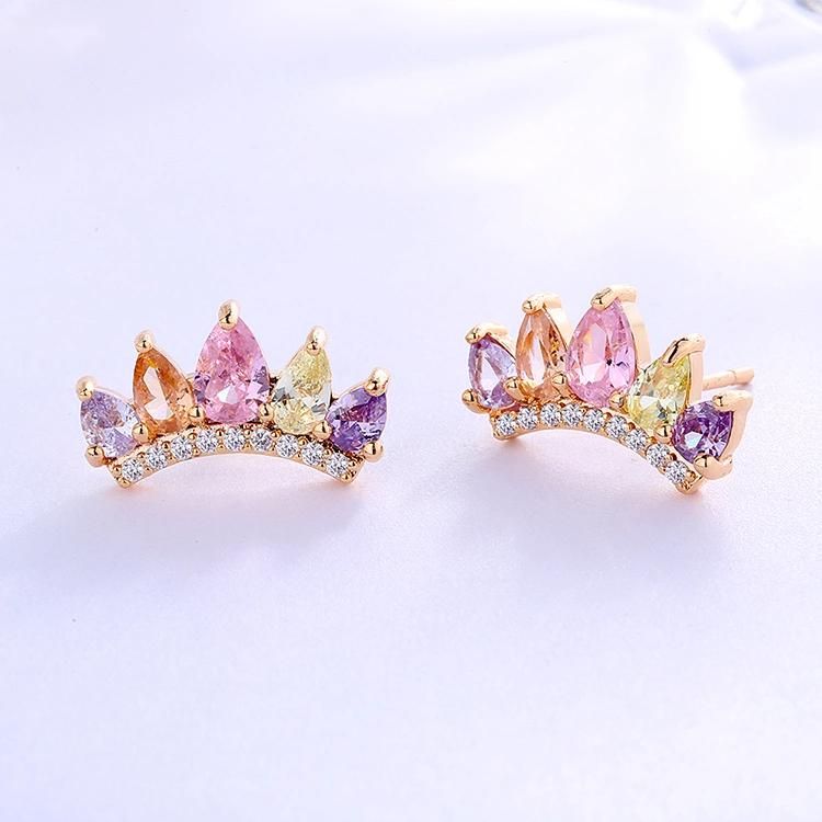 2020 Guangzhou Factory Rose Gold Plated Stud Earring Samples