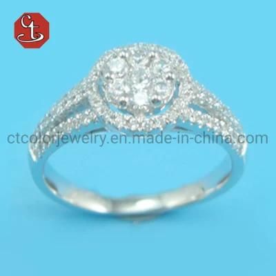 Luxury Crystal Zircon Wedding Rings For Women Charm Silver Color Shiny Engagement Rings Jewelry Accessories Gifts