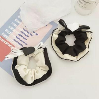 Factory Hot Sale Retro Color Matching Bow Knot Intestine Hair Tie