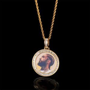 Gold Silver Cubic Zircon Hip Hop Jewelry Character and Dog Necklace for Men Women Custom