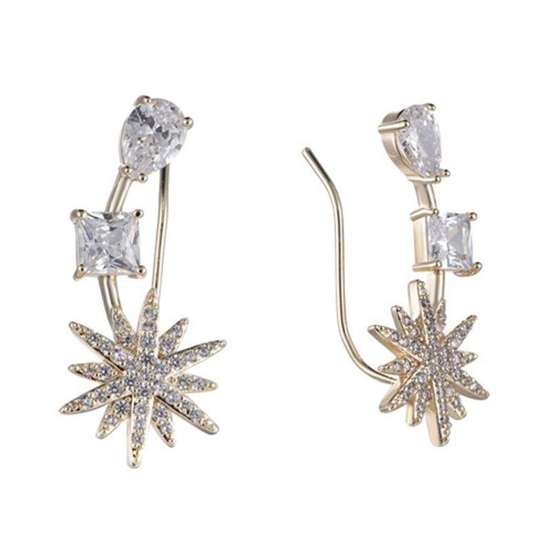 925 Sterling Silver CZ Wholesale Fashion Clip Earring