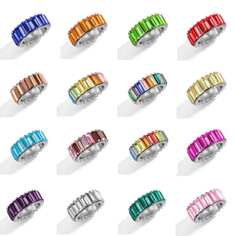 Alloy Diamond Ring Color Personality Fashion Geometric Ring Accessories