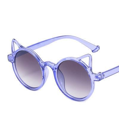 Fashion Kitty Kids Sunglasses Jelly Color Cute Kids Decorative Sunglasses