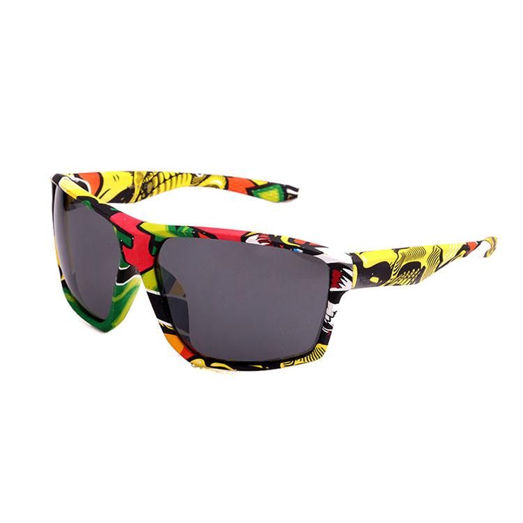 Colored Sports Sunglass with Paper Tranfer