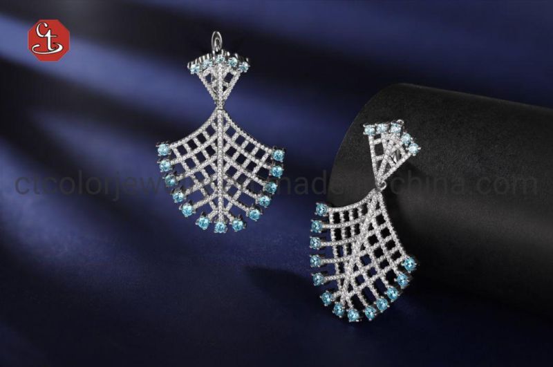 Hollow Out Silver Earring Fashion Women Luxury Earrings Jewelry