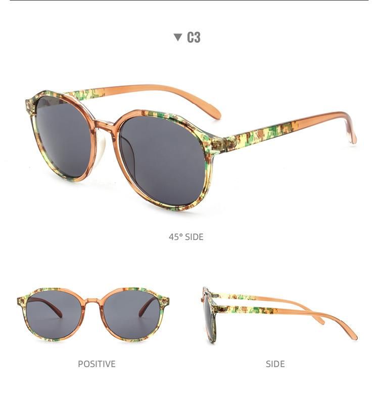 2022 Newest Design Colorful Frame Contrast Pattern Fashion Over Sunglasses High Quality Luxury Sun Glasses Custom Logo