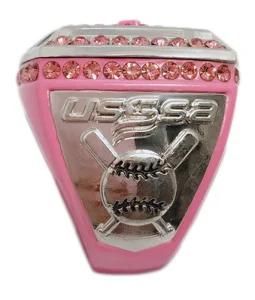 Custom Different Plating Usssa Youth Baseball Championship Rings