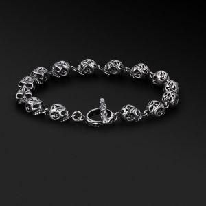 Retro Fashion Skull Chain Stainless Steel Bracelet for Women
