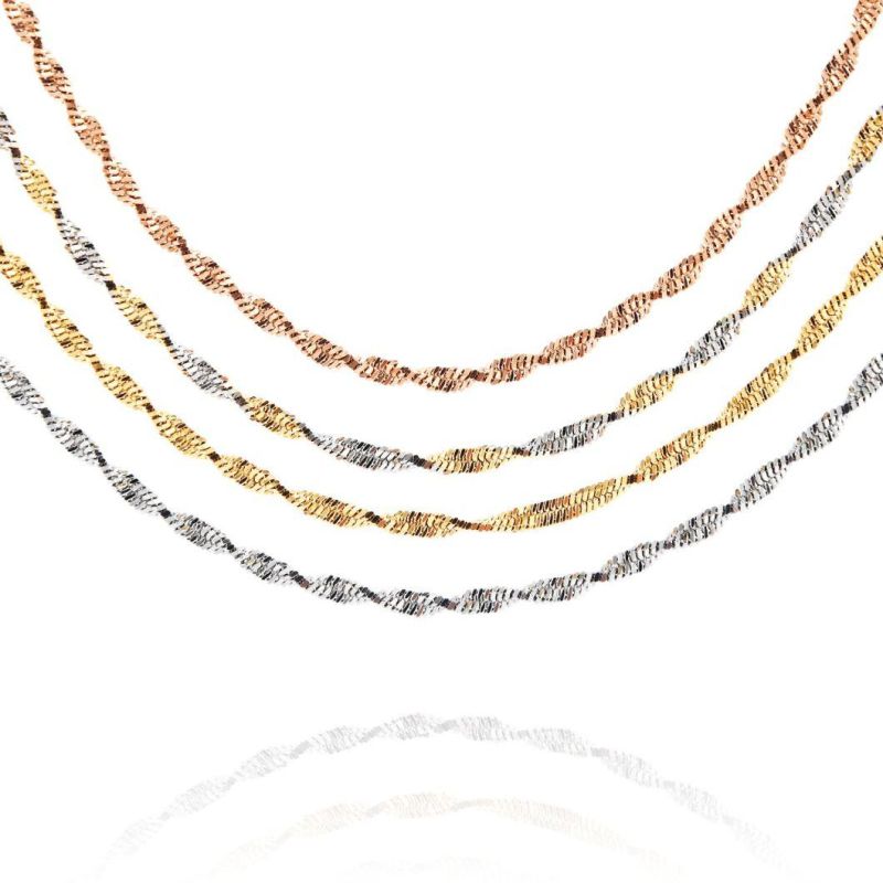 New Fashion 316 Stainless Steel Twisted Herringbone Chains Jewelry for Necklace