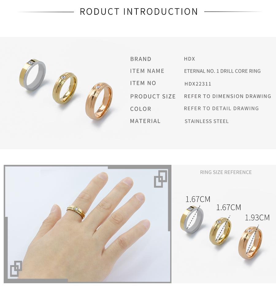 Translucent Women′s Diamond Core Ring